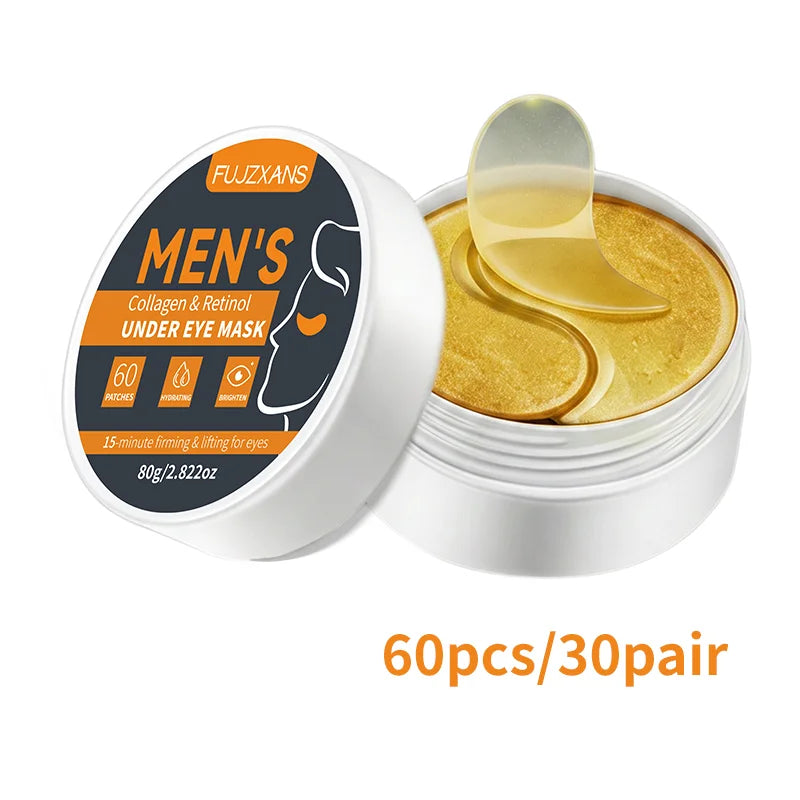 Men's Retinol & Collagen Under-Eye Mask – Anti-Aging, Reduce Dark Circles, Puffiness & Fine Lines, Men Firms Eye Patches