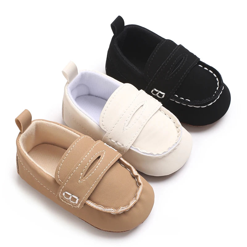 Solid Color Baby Casual Soft Soled Walking Shoes Suitable For 0-1 Year Old Infants And Toddlers Bean Shoes And Forefoot Shoes
