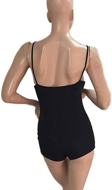 Women Spaghetti Rompers for Women Sexy Condole Super Short Playsuits Summer Solid Shorts Strap Low-Cut Back Romper