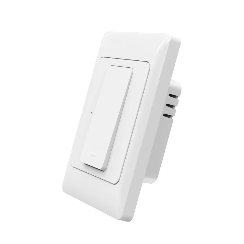 Tuya WiFi Light Switch Smart Wall Push Button Switches No Neutral Required 110-240V 1/2/3 Gang Physical Lamp Switch APP Voice