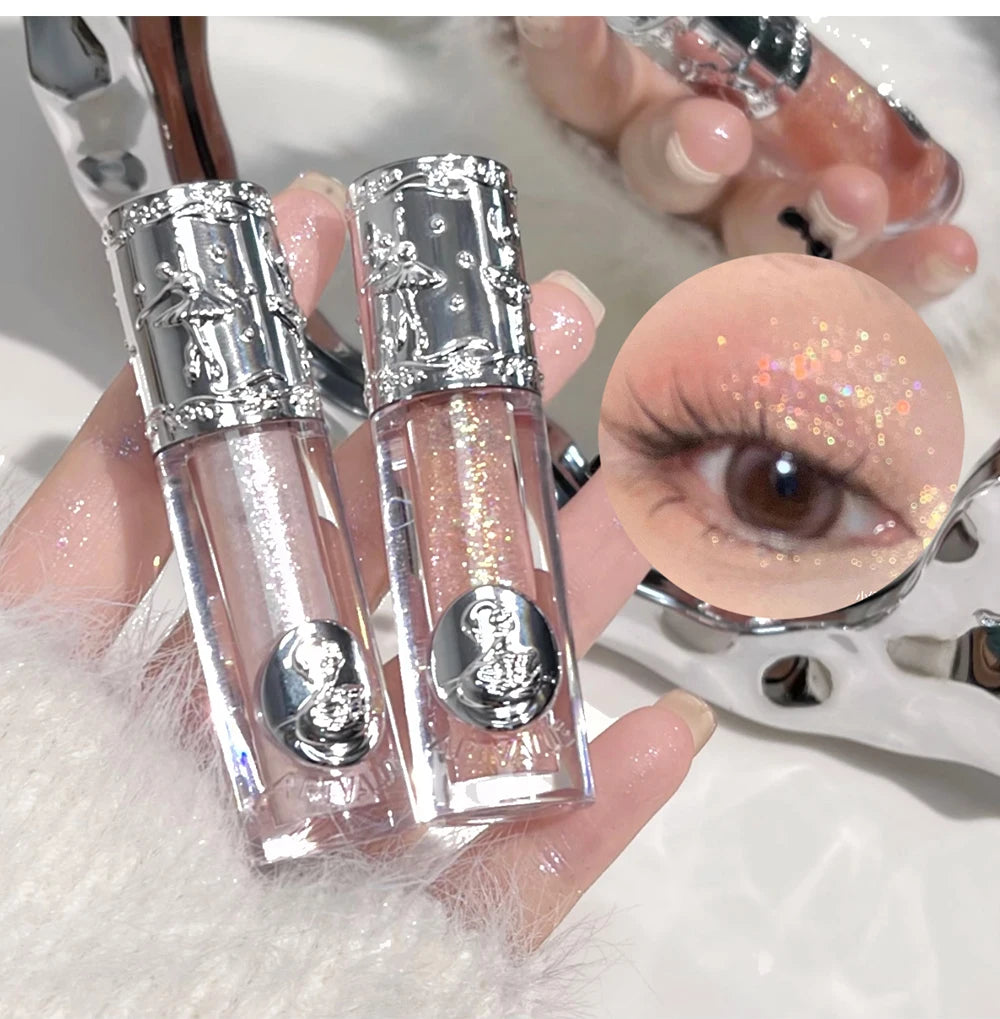 Balletism Glitter Liquid Eyeshadow Pearly Fine Shimmer Long Lasting Sparkling High Gloss Sequin Eye Shadow Lying Silkworm Makeup