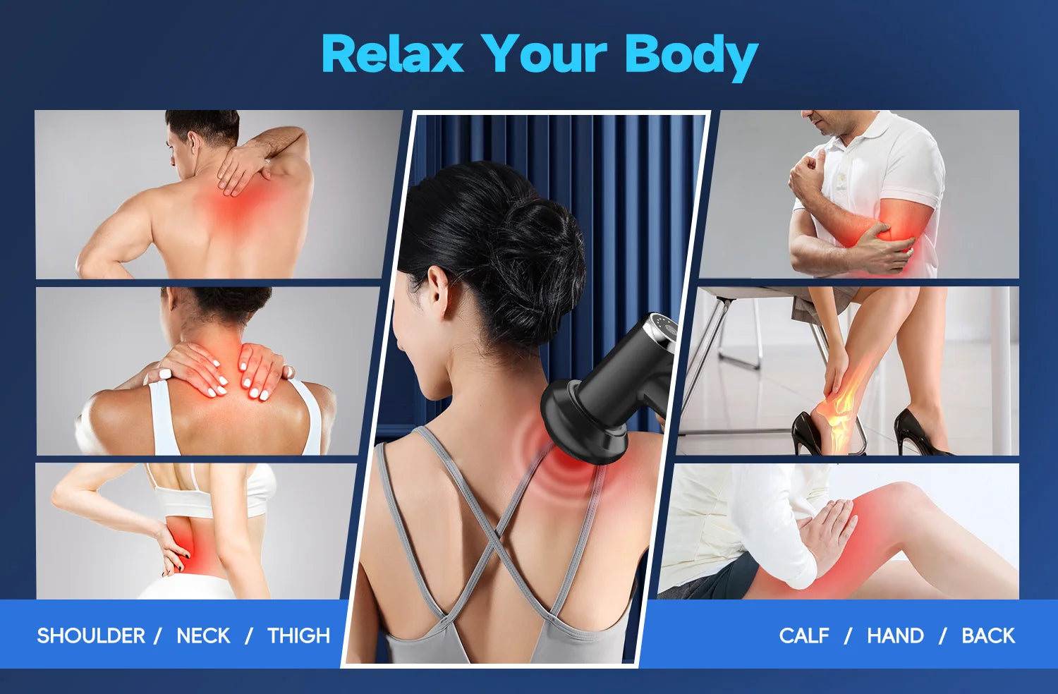 Vibration massage Protable body shaping Deep Muscle Relaxation Fitness Slimming health Anti Cellulite Fat Fascia gun equipment