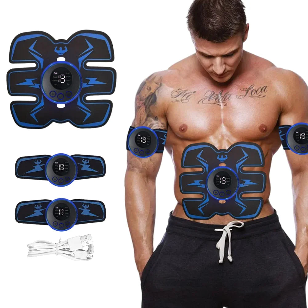 EMS Muscle Stimulator Wireless USB Rechargeable Smart Abdominal Trainer Home Fitness Professional Slimming Equipment for Sports