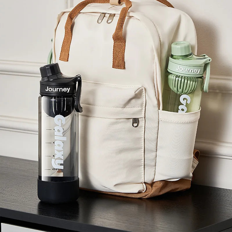 Large Capacity 800ml Fitness Water Jug with Removable Filter, Transparent Sports Bottle, Leak-Proof Fitness Hydration Bottle
