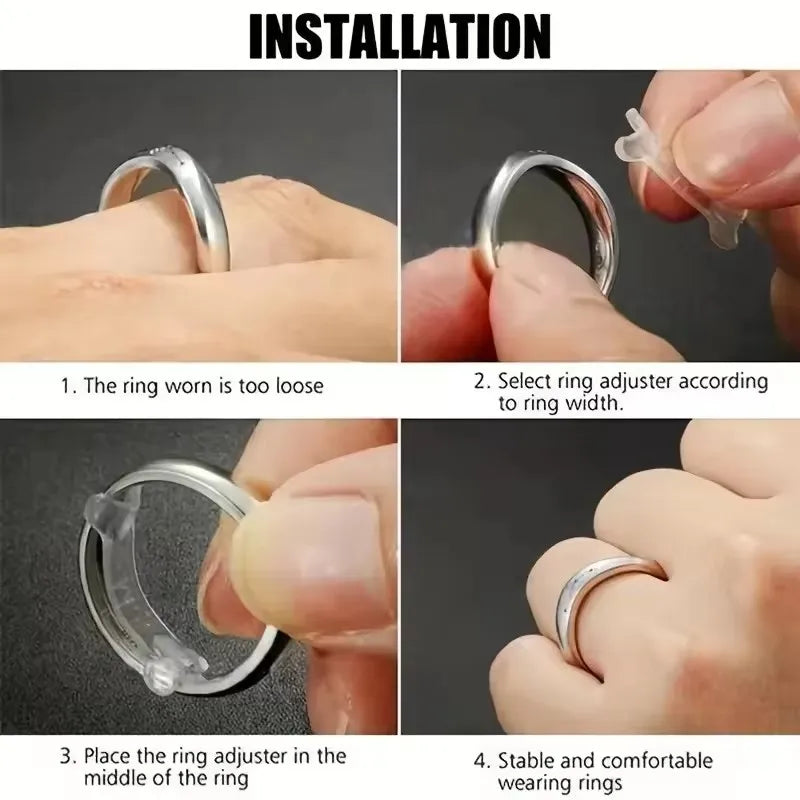 Ring Adjustment Pad Ring Size Adjuster Fixed Reduction Pad Invisible Ring Holder Retainer Shrinker for Large Rings