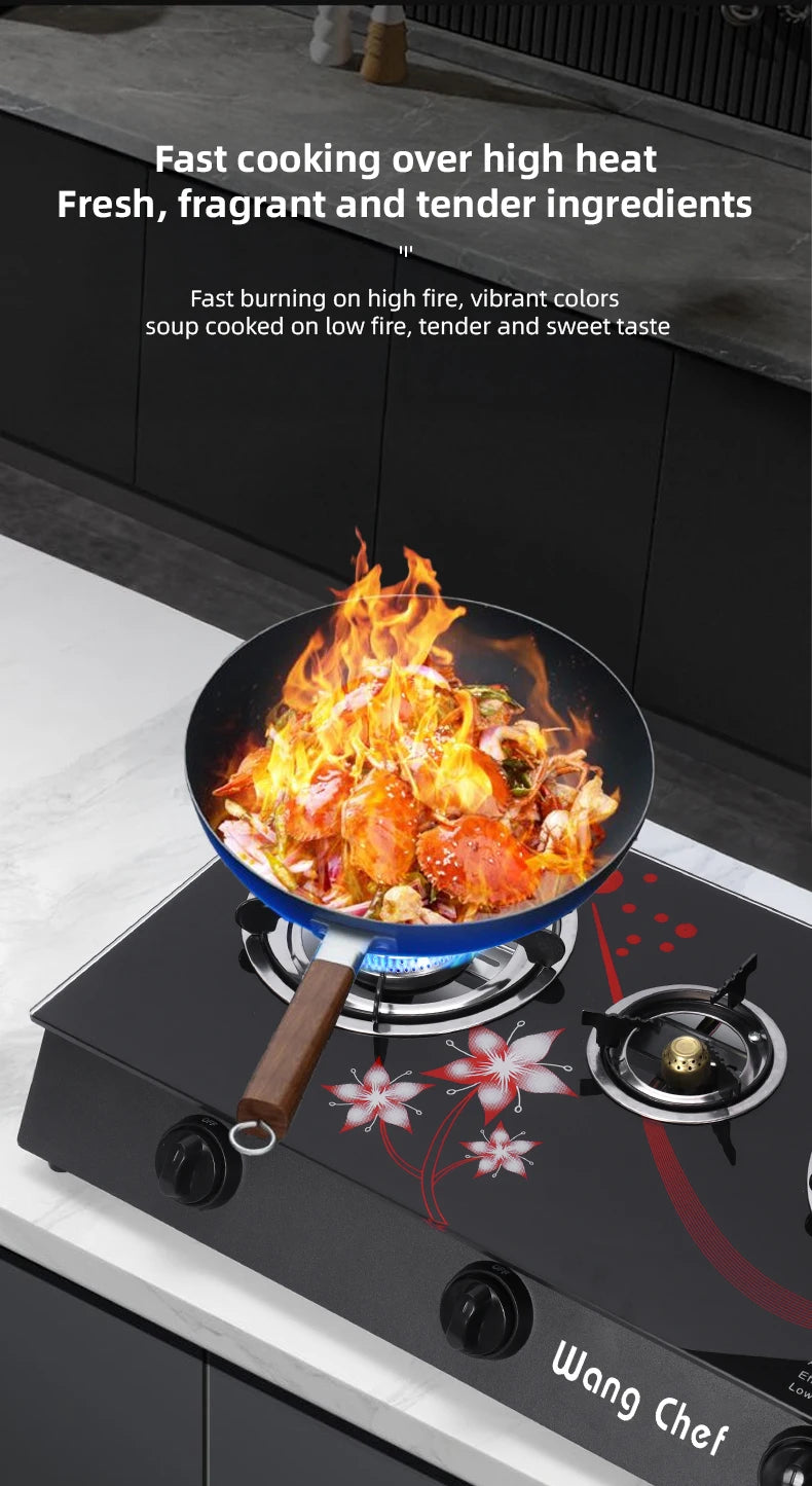 Factory Wholesale 3 burner Home Kitchen Stove Cook-top Table Stand Gas Cooker Use LPG