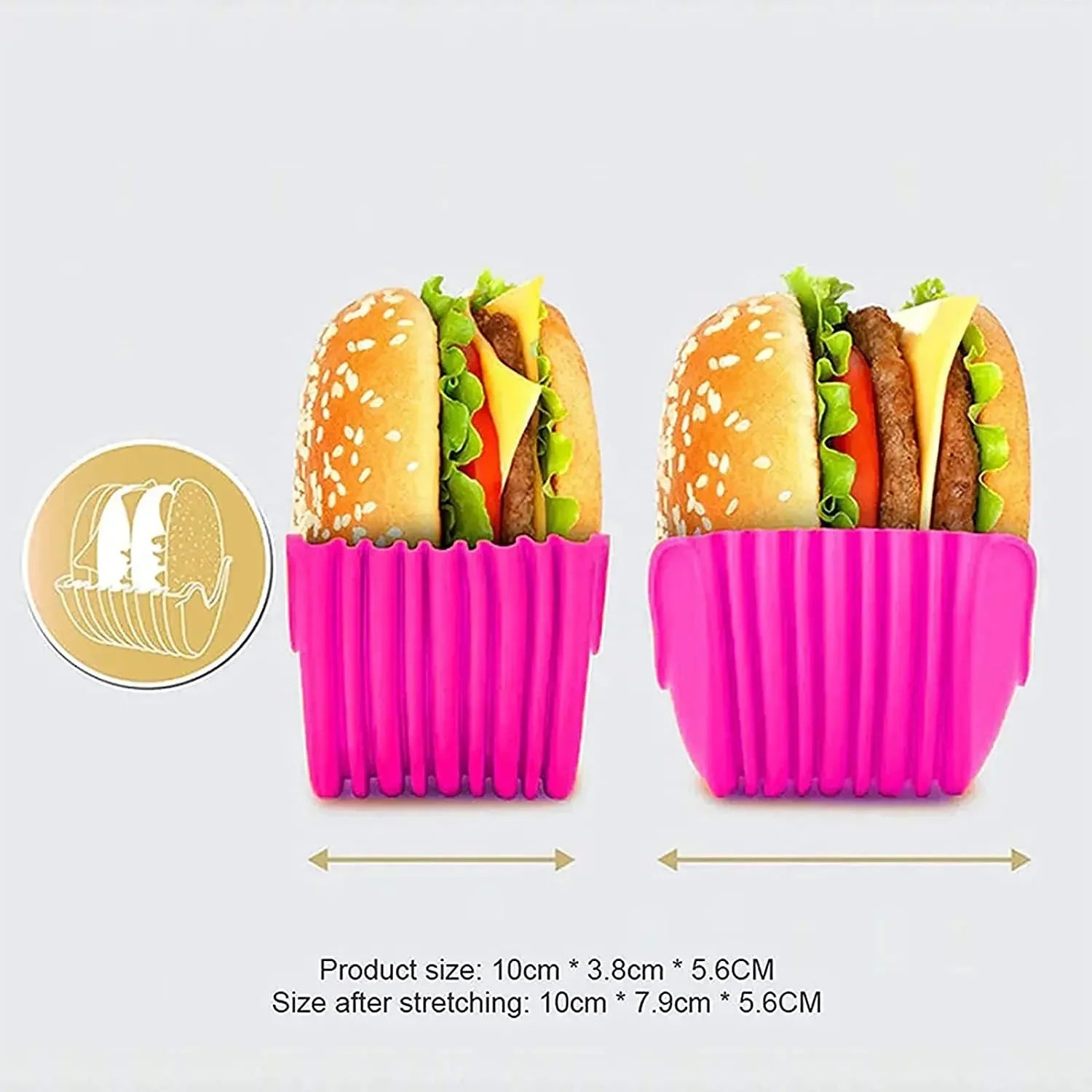 1-4pcs Reusable Burger Rack Useful Gadgets Silicone Frame Burger Tool Holder Shelf Storage Kitchen Organizer Tools Dining Bar LI