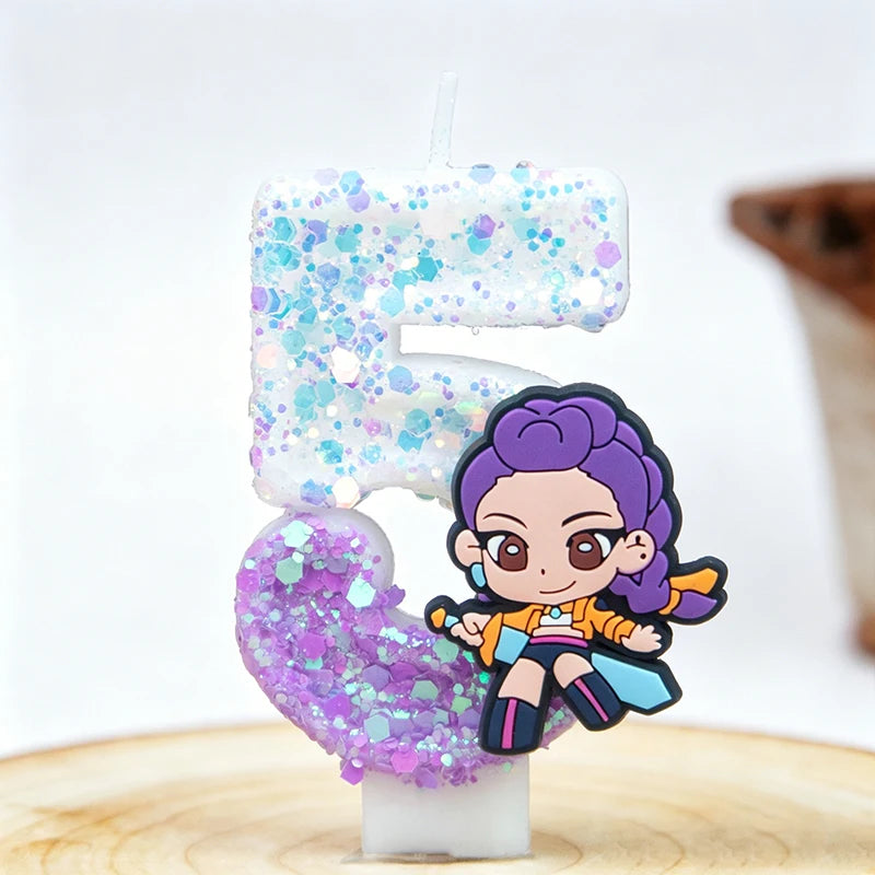 Creative Birthday Cake Cartoon Characters Holiday Decorations Cake Party Digital Candles