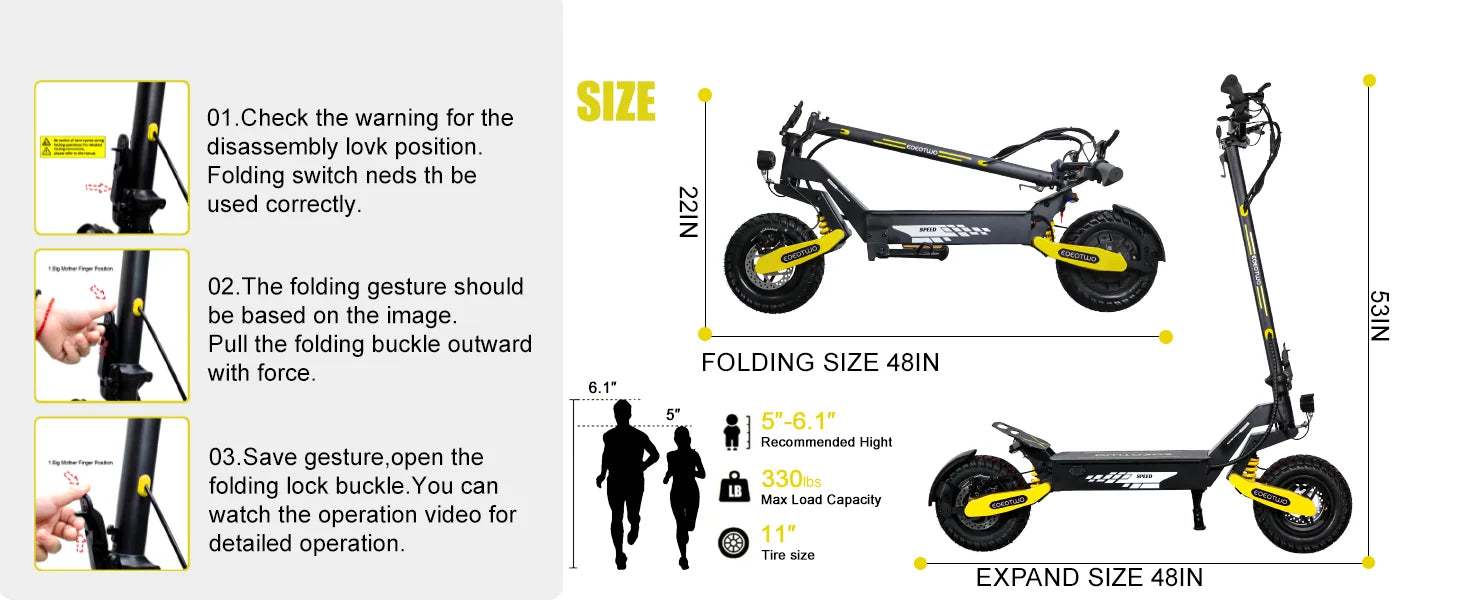 1200W Electric Scooter for Adult 48V13AH 28MPH 11'' Off-road Commuting E-Scooter