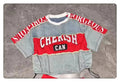 ANJY Autumn Women European Trendy Street Denim T-Shirt Personalized Letter Print Drawstring O-Neck Long Sleeve Sweatshirt A10809