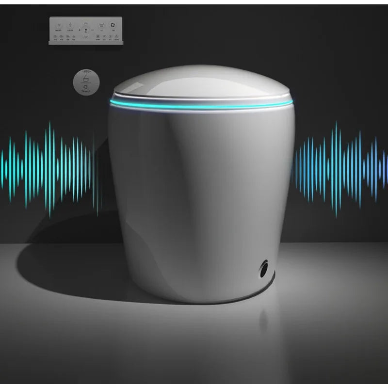 Egg-shaped smart toilet seat, fully automatic integrated household waterless pressure toilet, very practical