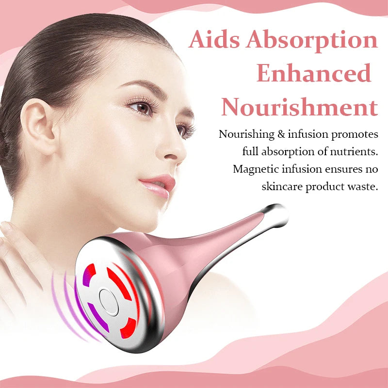 Electric Facial Massage Device Magnetic Color Light Import Instrument Skin Rejuvenation Face Eyes Lifting Tighten Beauty Device