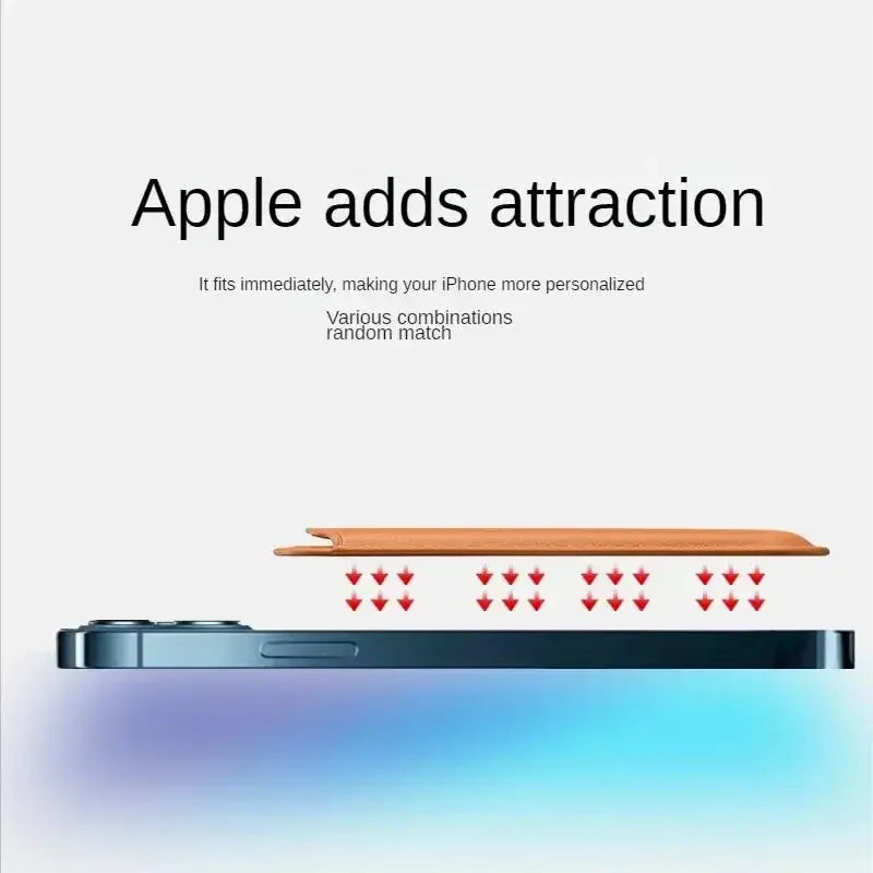 Blocking Magnetic Card Wallet Holder Leather Pocket Card Sleeve For iPhone 15/16/17Pro Max Magnet Anti-Theft Credit ID Card Case