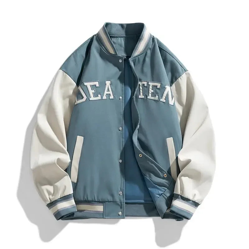 Plus Size 8XL 9XL 10XLMen Varsity Jackets Baseball Coat Stand Collar Long Sleeve Jackets Man Casual Outerwear Big Size Clothing