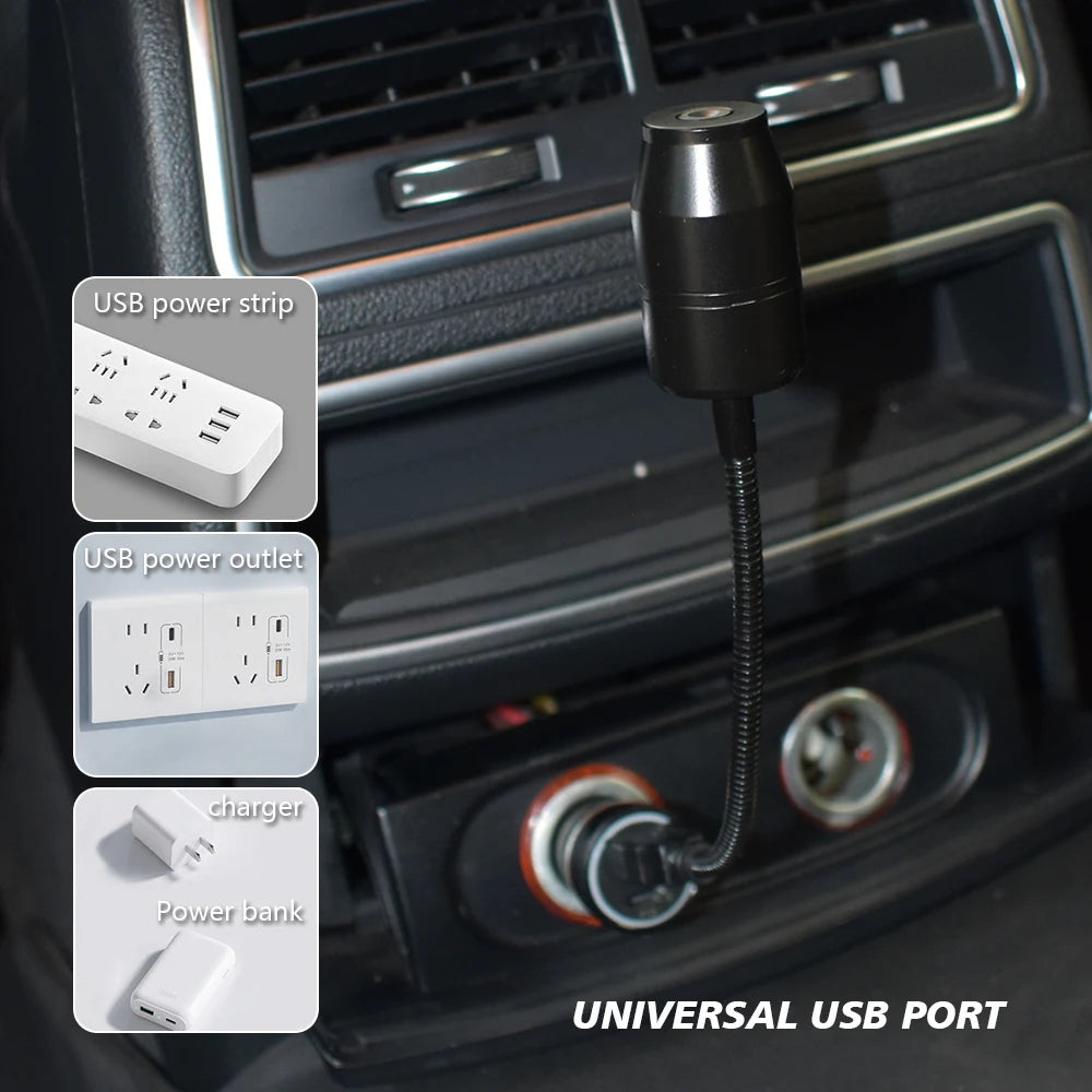Car Interior Light Roof Star Light USB LED Starry Atmosphere Projector Decoration Night Party Decor Romantic Saturn Galaxy Light