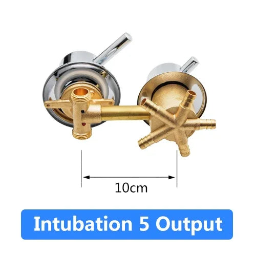 2/3/4/5 Ways Water Outlet Screw Thread Center Distance 10cm Mixing Valve Brass Bathroom Shower Mixer Faucet Tap Cabin