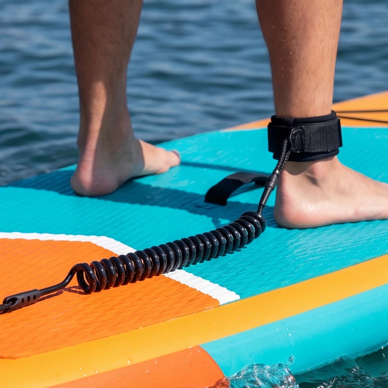 Elastic Sup Board Foot Leg Rope Adjustable Sup Paddleboard Safety Leash Kayak Boat Lifesaving Ankle Ropes for Surfing Stand UP