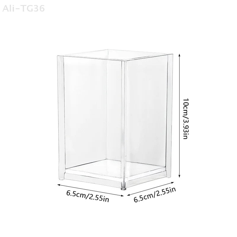 Make Up Organizer Plastic Makeup Brush Pot Storage Acrylic For Cosmetics Holder Desk Cosmetic Storage Container