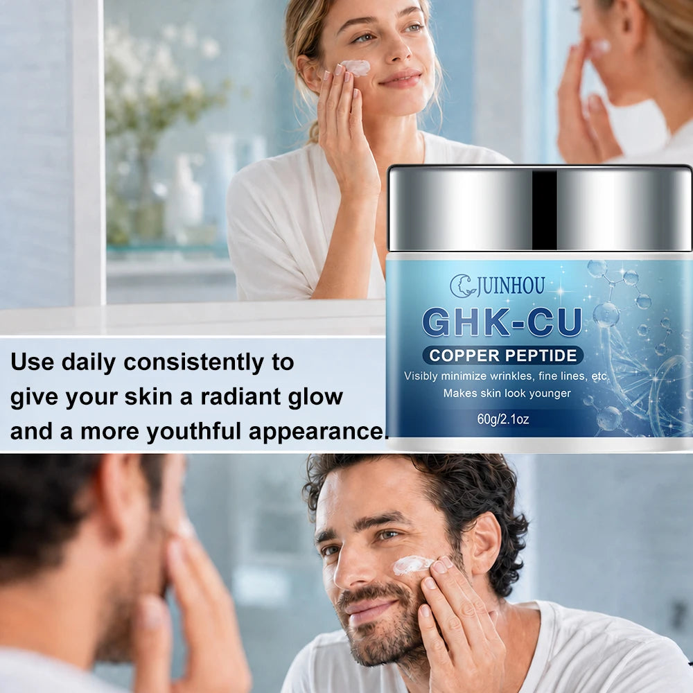 JUINHOU GHK‑CU Facial Cream Deeply Hydrates For All Skin Types Support Skin Elasticity Smooth Look Plump Skin Daily Face Skincar
