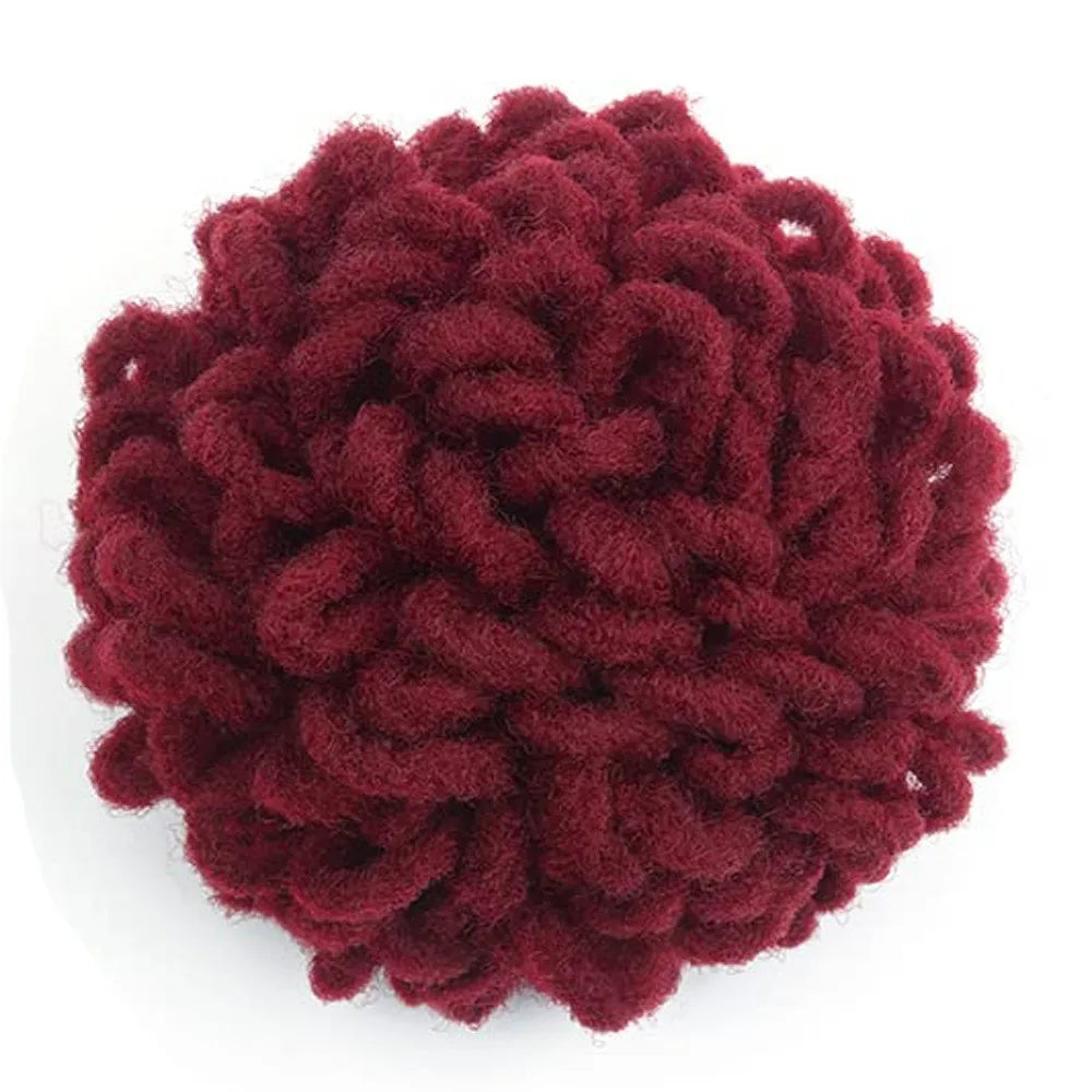 Synthetic DreadLock Afro Puff Hair Bun Drawstring Ponytail Faux Locs Clip In Chignon Hair Pieces for Women Party