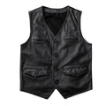 AYUNSUE Genuine Leather Jackets Mens Clothing Retro Cowhide Vest Black Jacket Fashion Short Vests Jaqueta De Couro Masculino