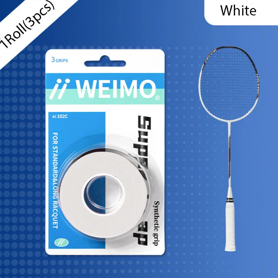 1 box badminton racket handle rubber non-slip handle cover wrap grip strap sweat absorbent tennis racket