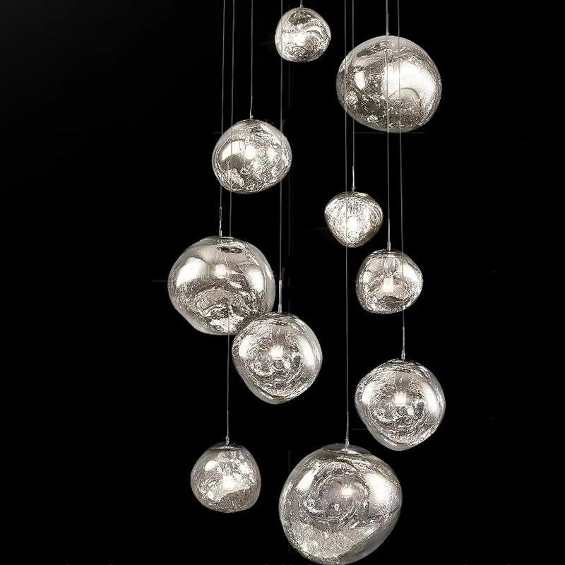 Modern Home Decor Led Ceiling Lamps Pendant Light Chandeliers hanging Light Fixture For Staircase Living Room Indoor Lighting