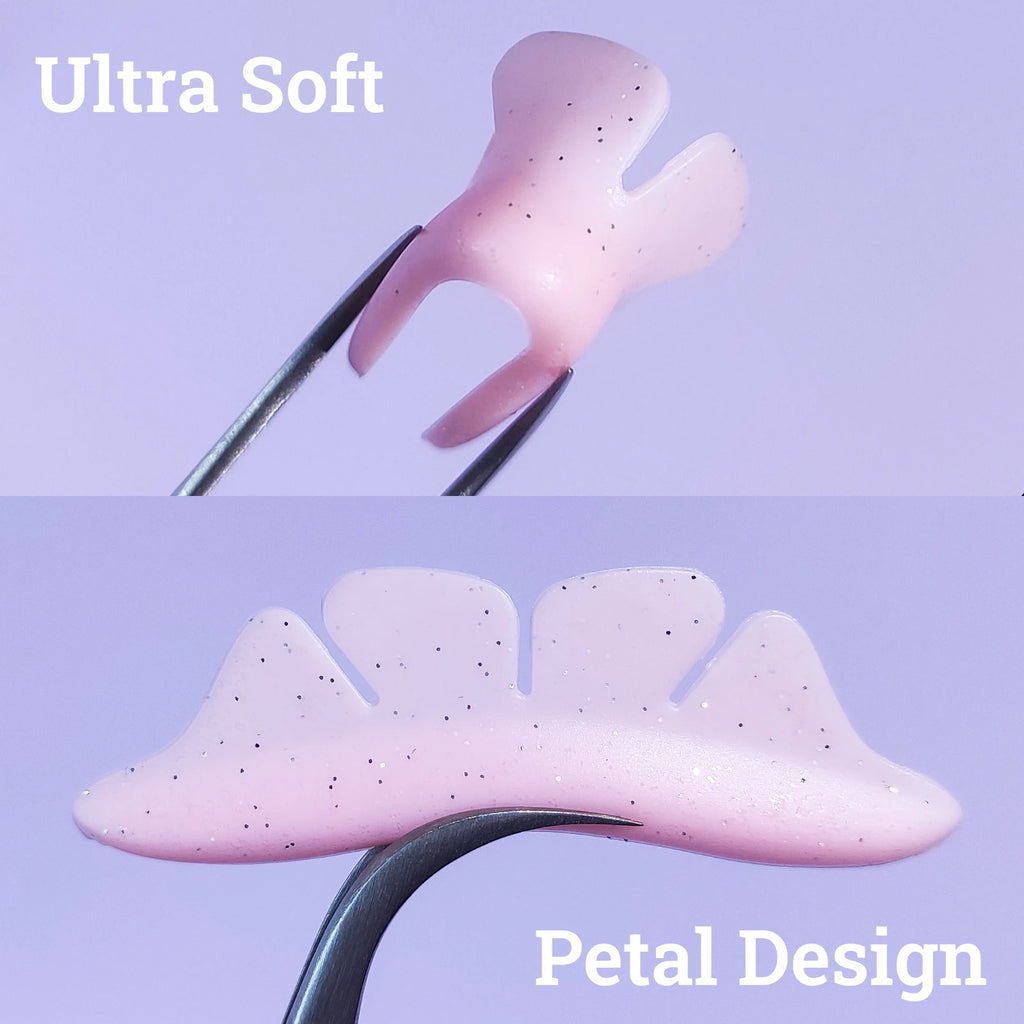 Libeauty 1 Pair Silicone Glitter Butterfly Lash Lift Shield Eyelash Perm Pads Lash Lifting 3D Eyelash Curler Accessories Tool