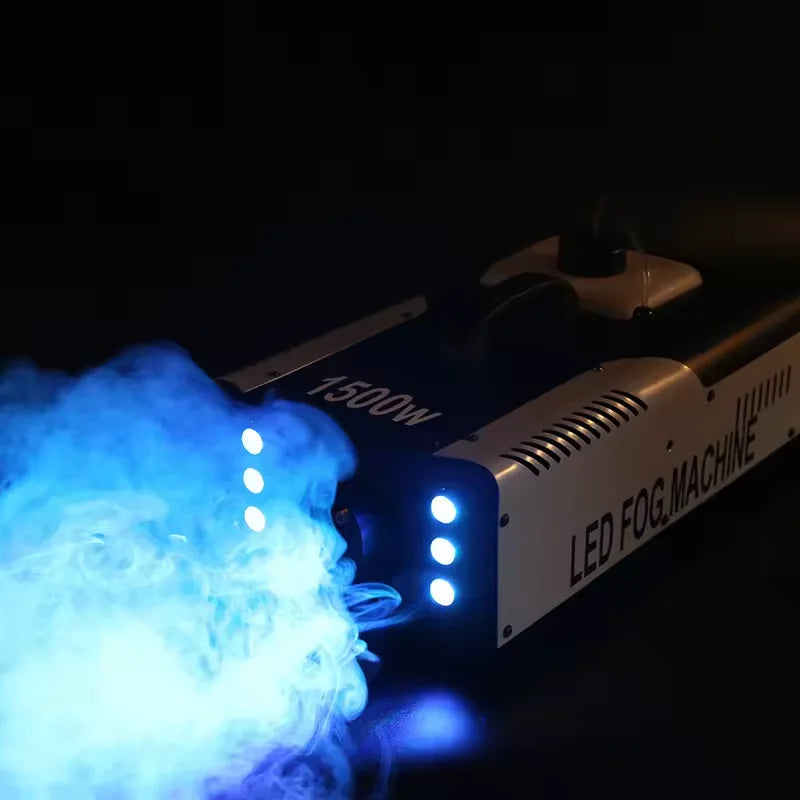 Remote Control 1500W Fog Machine With 6x3W RGB Light Smoke Machine Stage Show Disco DJ Party Club Bar Event Show Stage Show