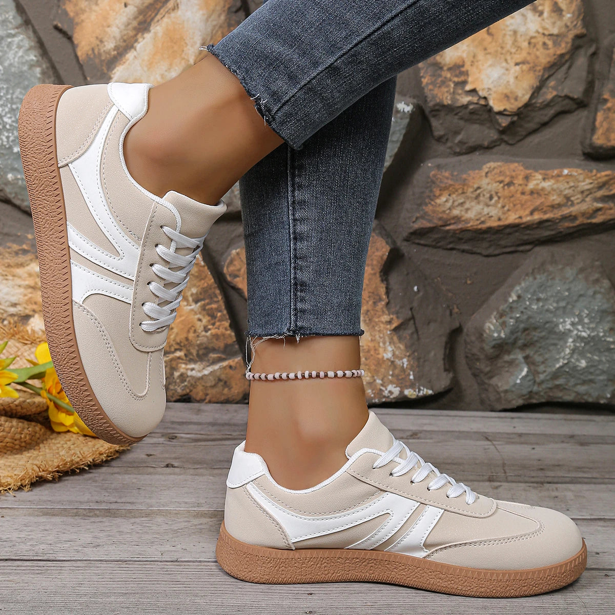 Women's Casual Sneakers Spring/autumn Fashion Round Toe Training Shoes Casual Comfortable Walking Shoes Women