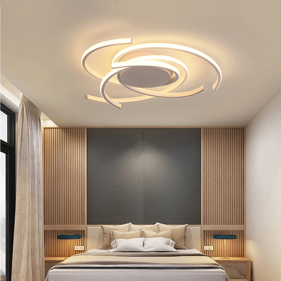 Modern LED Ceiling Lights Lighting For Living Study Room Bedroom Ceiling Lamp Indoor Lighting Home Decoration Lights White/Black