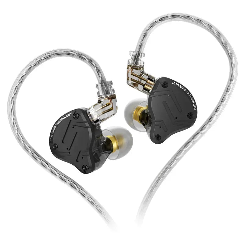 KZ ZS10 PRO X Metal Headset Hybrid drivers HIFI Bass Earbuds In-Ear Monitor Noise Cancelling Earphones ZS10PROX