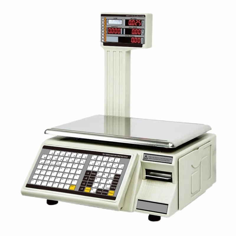 Label Printing Scale With Printer Barcode Weighing Label Printing Scale for Butchering Weighing Scale With Label Printer 30kg