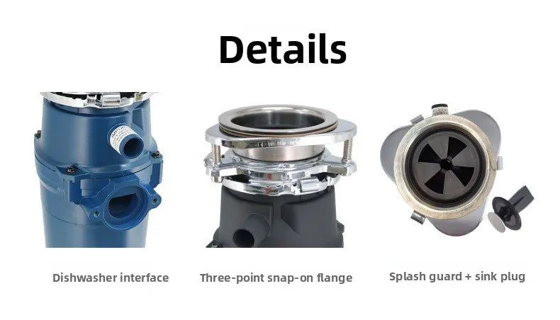 780W High Power Food Waste Disposer with Double Layer 5 Stage Grinding System