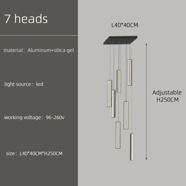 Stairs Lighting Led Ceiling Light Pendant Lamp For Dining Room Living Room Chandelier Modern Pendant Hanging Lamps For Ceiling