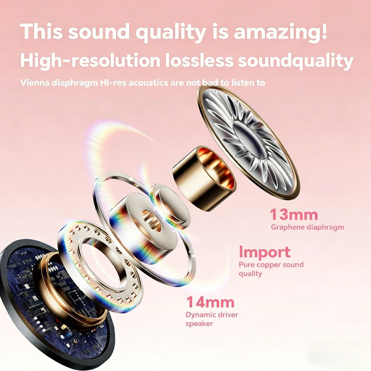 Mini Earphones Wireless Bluetooth Earbuds Long-Lasting TWS with Noise Cancellation Headphones Extended Battery Life for Sports