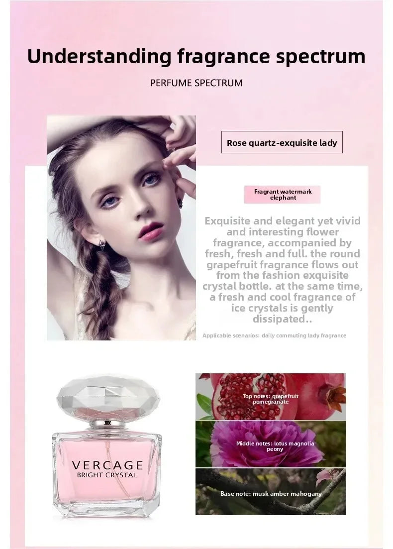 Luxury JEAN MISS CRISTAL PARFUM, Elegant Crystal Diamond Cap Perfume, Premium Floral Eau de Toilette Spray for Women.
