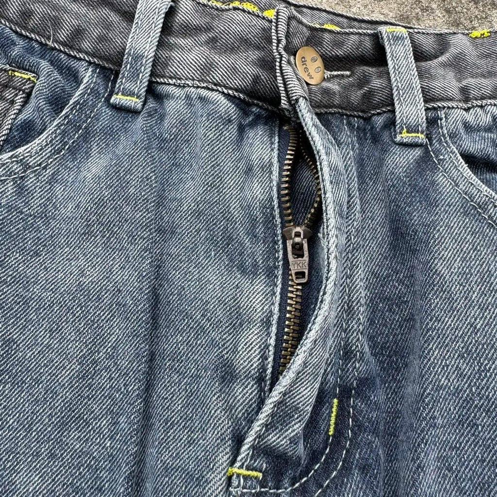Drew House The denim fabric is stitched with a special style of patchwork design jeans for men and women casual ropa hombre