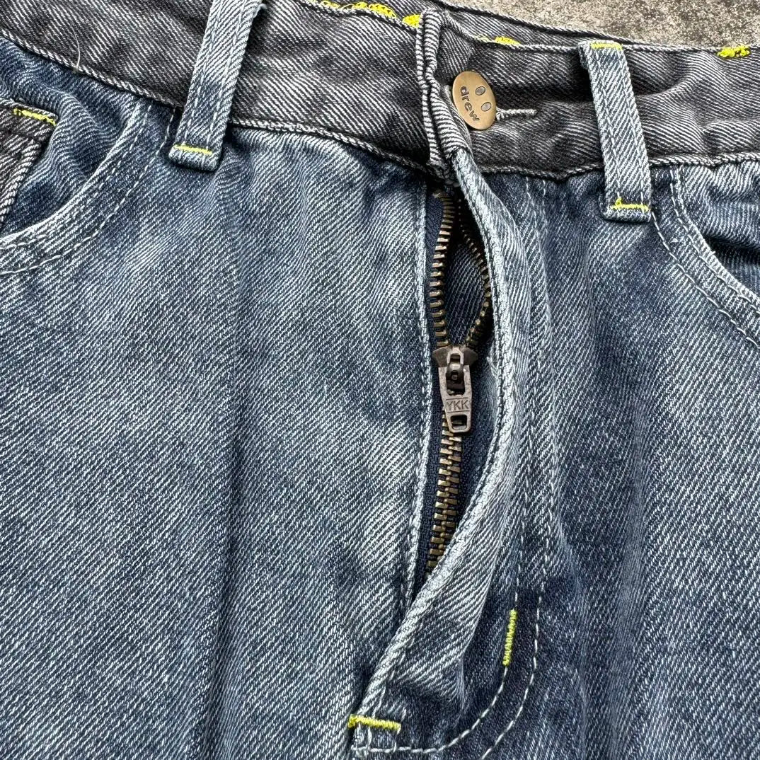 Drew House The denim fabric is stitched with a special style of patchwork design jeans for men and women casual ropa hombre