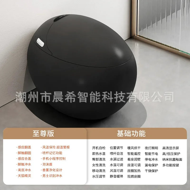 A17 Egg-shaped smart toilet integrated creative no water pressure limit siphon toilet