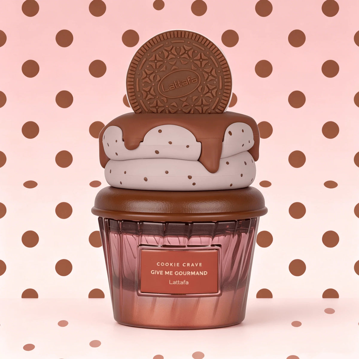 Yara Lattafa Cookie Crave Give Me Gourmand Eau De Parfum Long Lasting Sweet Cookie Cream Gourmand Fragrance Women Perfume Cute Cupcake Cookie Cap Bottle Dessert Scent Holiday Gift for Ladies
