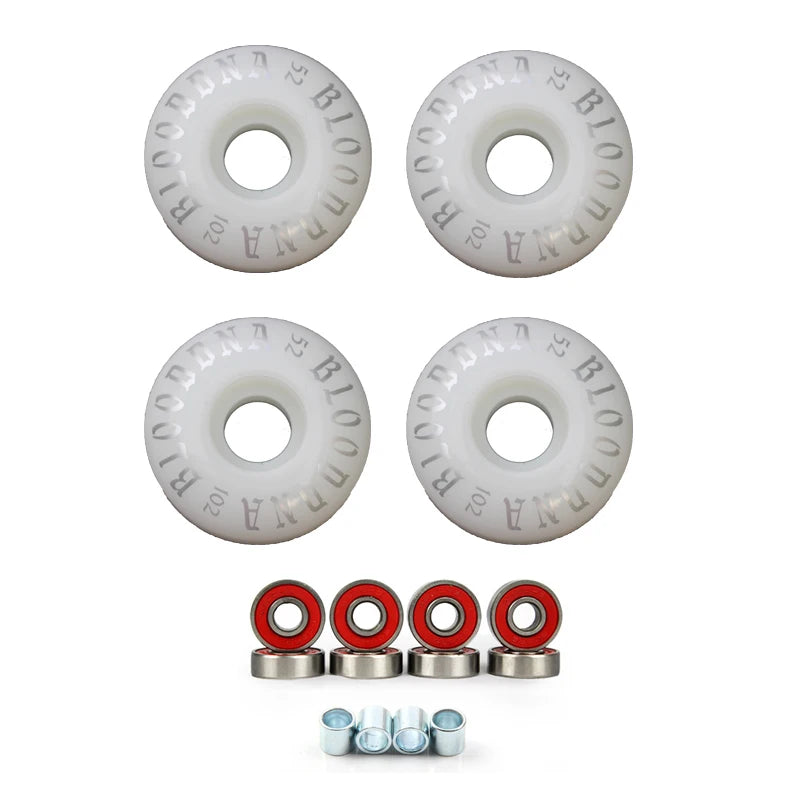 4Pcs Skateboard Wheels With bearing complete PU Skateboard Parts 52mm*30mm Wheels 95A skateboard for riding