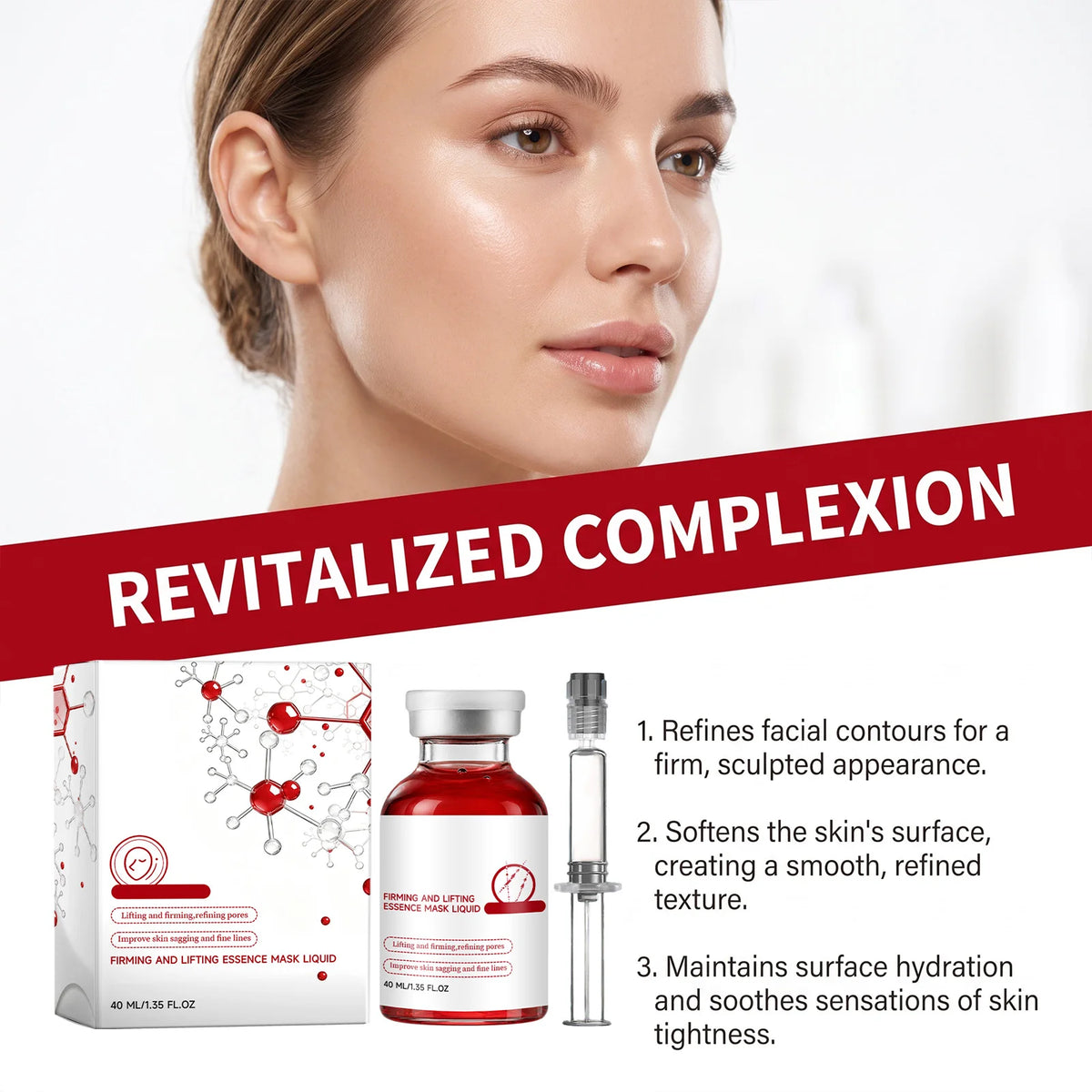 Firming Lifting Essence Mask Liquid Face Hydrating Serum Ampoule Mask Smoothing Brightening Deep Repair Facial Skin Barrier Care
