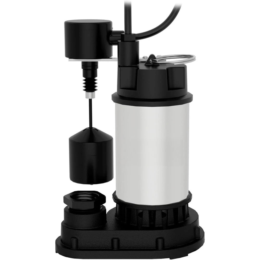 Brand New 1/2  Pre-Plumbed Sump Pump System with Vertical Float Switch 18"L x 18"W x 24"H 48.4 pounds US shipping