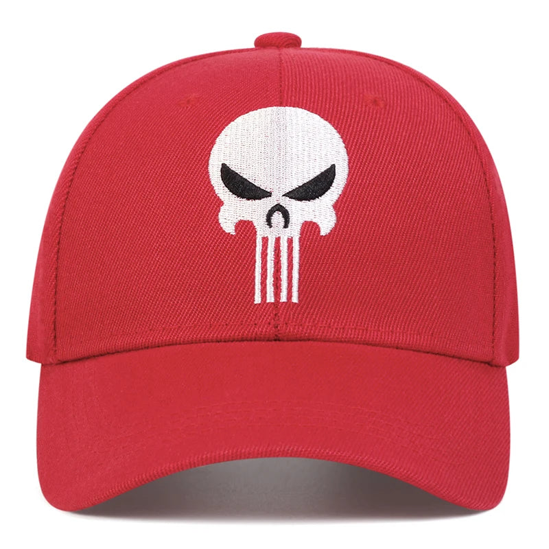 Unisex Skull Head Embroidery Baseball Caps Spring Autumn Outdoor Adjustable Casual Hats Sunscreen Hat