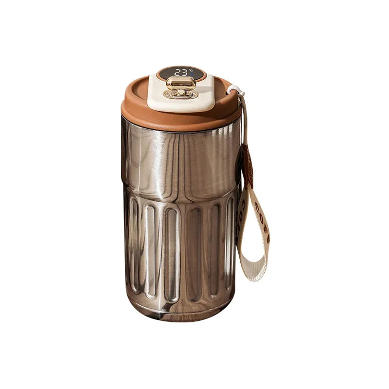 450ml Smart Thermos Cup, 316 Stainless Steel LED Temperature Display Portable Thermal Mug for Business Office Coffee
