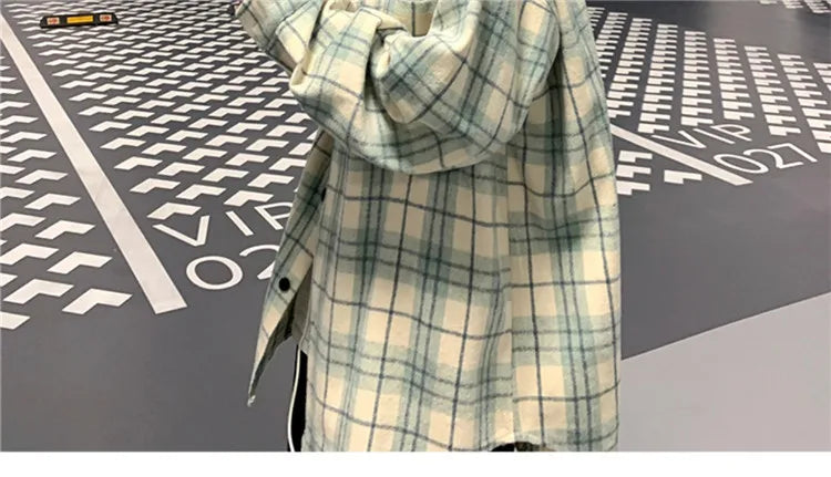 Men's Plaid Long Sleeve Shirt Loose Fit Thin Style Autumn Spring Casual Wear Sun Protection Outerwear Classic Check Pattern