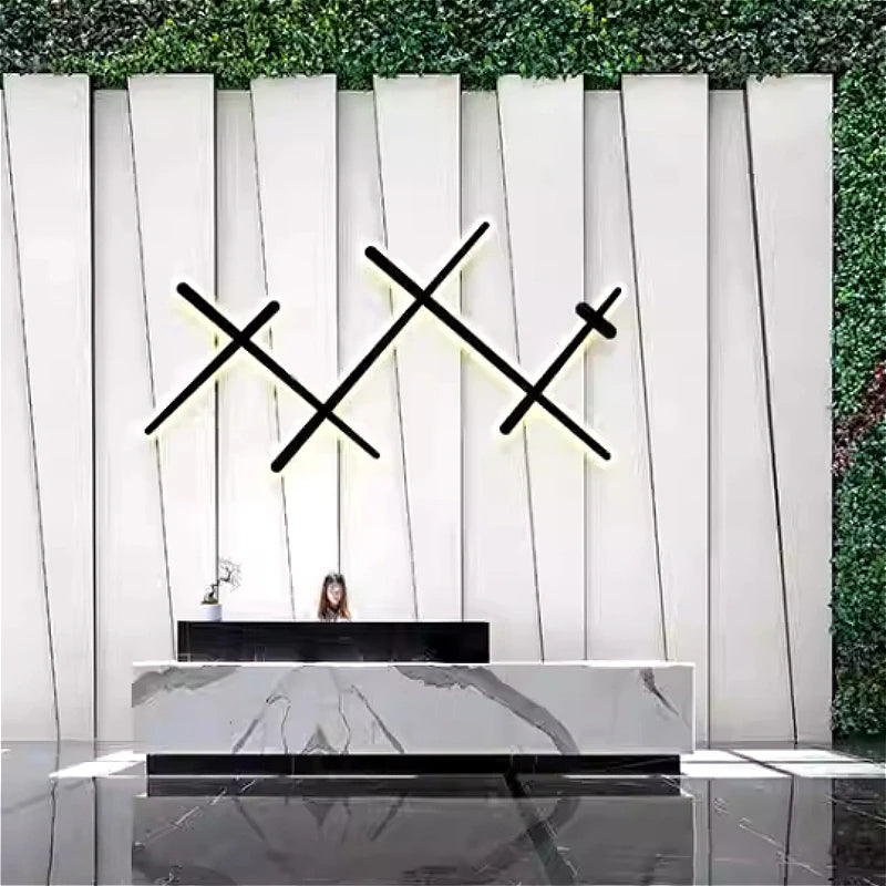 Italy Line Metal LED Wall Pendant Lights Stylish Dinning Room Bar Wall Hanging Lamps Home Decor Factory Outlet Lighting Fixtures
