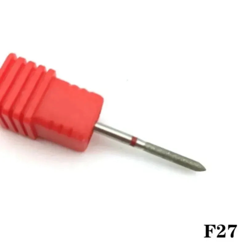 Flame Cone Cuticle Clean Nail Drill Bit 3/32'', Professional Safety Carbide Diamond Nail Bit Nail Cleaner for Cuticle Dead Skin