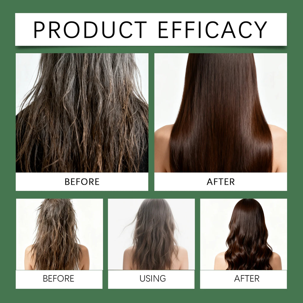 Rosemary Hair Mask Repair Damaged Breakage Frizzy Soft Smooth Shiny Straightening Hairs Nourishing Scalp Roots Hair Conditioner